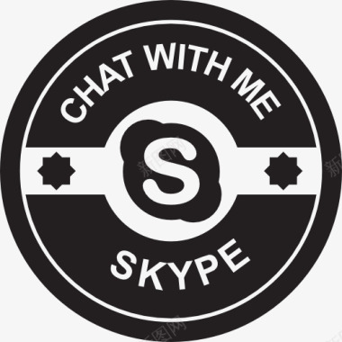 Skype社会徽章图标图标