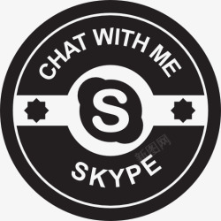Skype的徽章Skype社会徽章图标高清图片