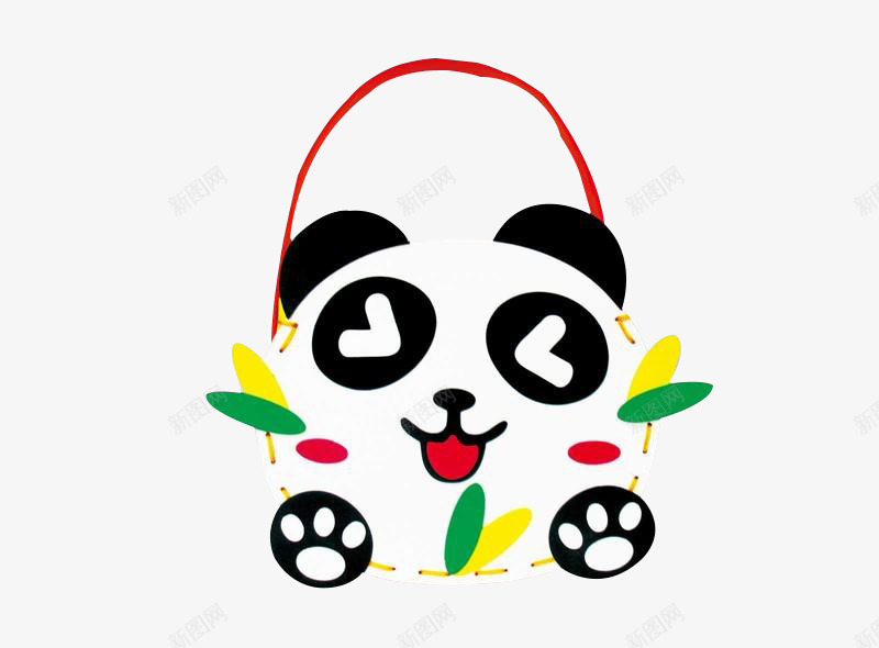 卡通大熊猫手提包包png免抠素材_新图网 https://ixintu.com 儿童包包 卡通 大熊猫 手提