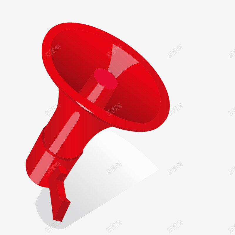 红色大喇叭png免抠素材_新图网 https://ixintu.com 图案 大喇叭 红色