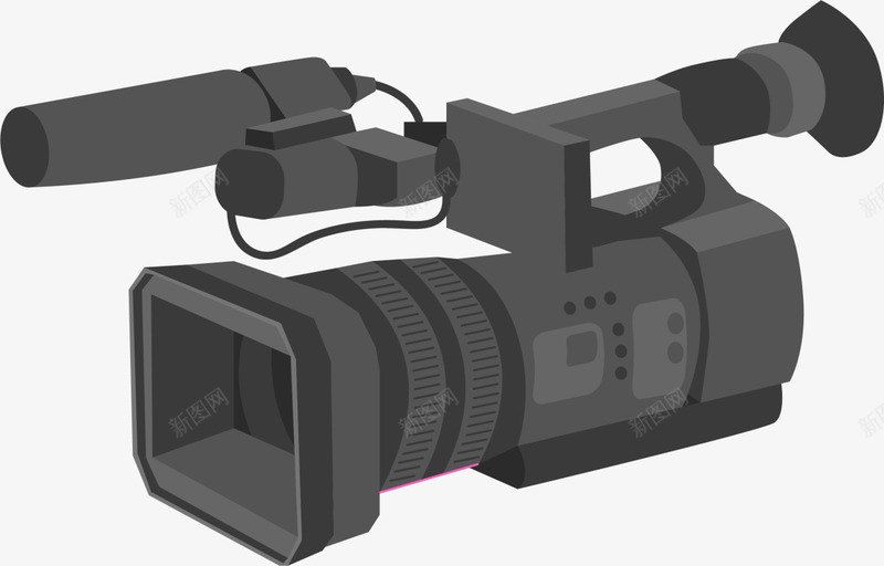 黑色立体电影摄影机png免抠素材_新图网 https://ixintu.com 影视 拍电影 摄影机 播放 放映 电影拍摄 电影节 立体摄影机