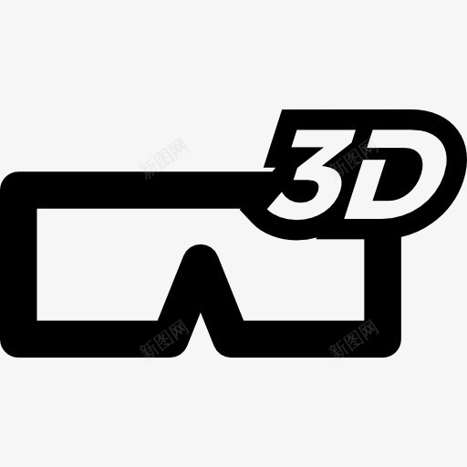 3D玻璃象征图标png_新图网 https://ixintu.com DVD 影院 技术 电影技术 蓝光