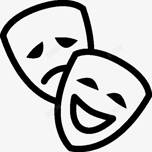 电影戏剧面具图标png_新图网 https://ixintu.com cinema mask theatre 剧院 电影 面具