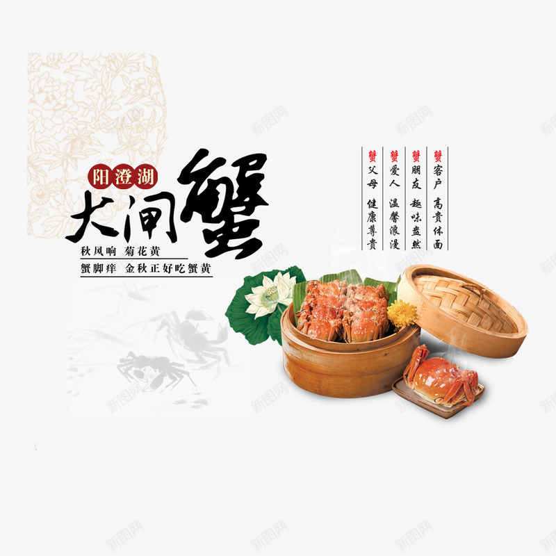 食品大闸蟹介绍png免抠素材_新图网 https://ixintu.com 大闸蟹 螃蟹 食品