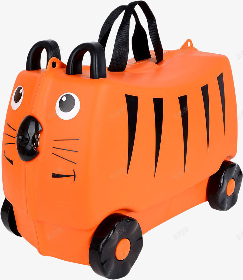 猫咪旅行箱png免抠素材_新图网 https://ixintu.com 产品实物 可爱 橙色 猫咪 箱子