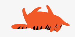 黑色橘色撒娇的猫咪高清图片