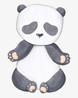 卡通手绘可爱的熊猫素材