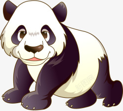 卡通手绘国宝熊猫矢量图素材