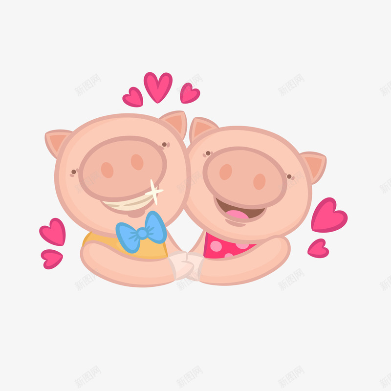 卡通爱情小猪矢量图eps免抠素材_新图网 https://ixintu.com 卡通 卡通动物 卡通的 可爱 可爱动物 可爱的动物 小猪 爱情 表白 矢量图