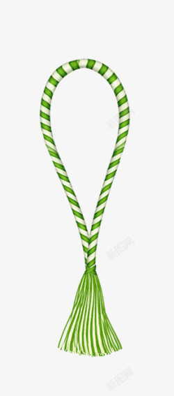 绿绳子绿白色的绳子高清图片