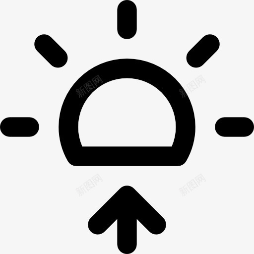 黎明图标png_新图网 https://ixintu.com 天气 日出 早晨的太阳 气象 箭头 自然 黎明