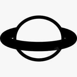 矢量土星环地球的形状与一个环图标高清图片