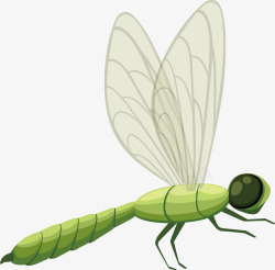 绿色蜻蜓矢量图素材
