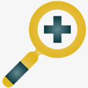 图标放大镜png_新图网 https://ixintu.com 图标 放大镜 方形 标签 金色
