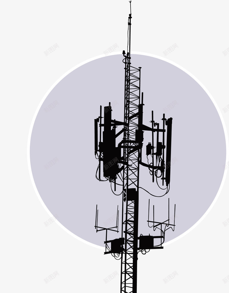 一个电视塔中继卫星盘png免抠素材_新图网 https://ixintu.com 中继卫星盘 电视塔 装饰