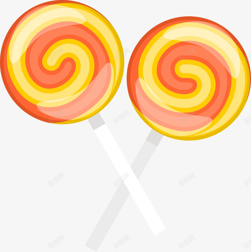 两个棒棒糖矢量图ai免抠素材_新图网 https://ixintu.com 两个棒棒糖 棒棒糖 甜味 甜品 矢量棒棒糖 美味 矢量图