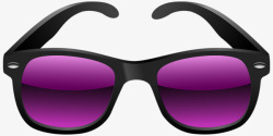 紫色镜片望眼镜卡通紫色黑框墨镜高清图片
