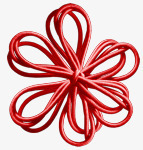 红绳子花朵png免抠素材_新图网 https://ixintu.com 红绳子 绳子素材 绳子花朵