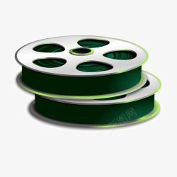 绿色质感电影胶片矢量图素材