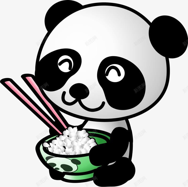熊猫png免抠素材_新图网 https://ixintu.com 吃饭 国宝 大熊猫 熊猫 稀有动物