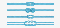 蓝色打结绳子素材