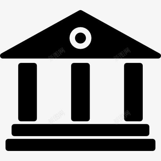 博物馆建筑图标png_新图网 https://ixintu.com 博物馆 建筑 建设前 柱