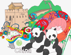 中国传统元素插画素材