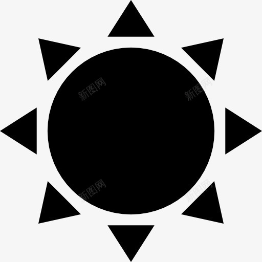 太阳图标png_新图网 https://ixintu.com 天气 太阳 形状 星 星星 符号 超级偶像
