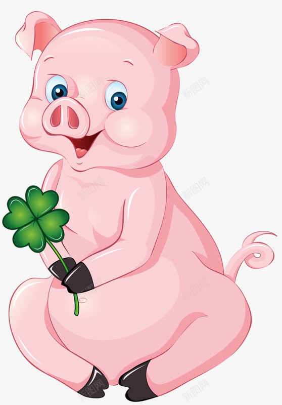 拿花小猪png免抠素材_新图网 https://ixintu.com 人物 儿童插画 农场 动物 卡通 可爱 可爱的猪 小猪 扁平 插画 猪 猪头 童话插画 萌 蠢猪