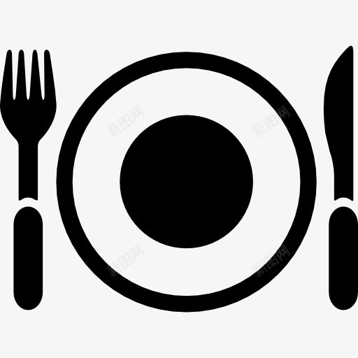 盘子和餐具图标png_新图网 https://ixintu.com 刀 叉 盘 菜 食品 餐具