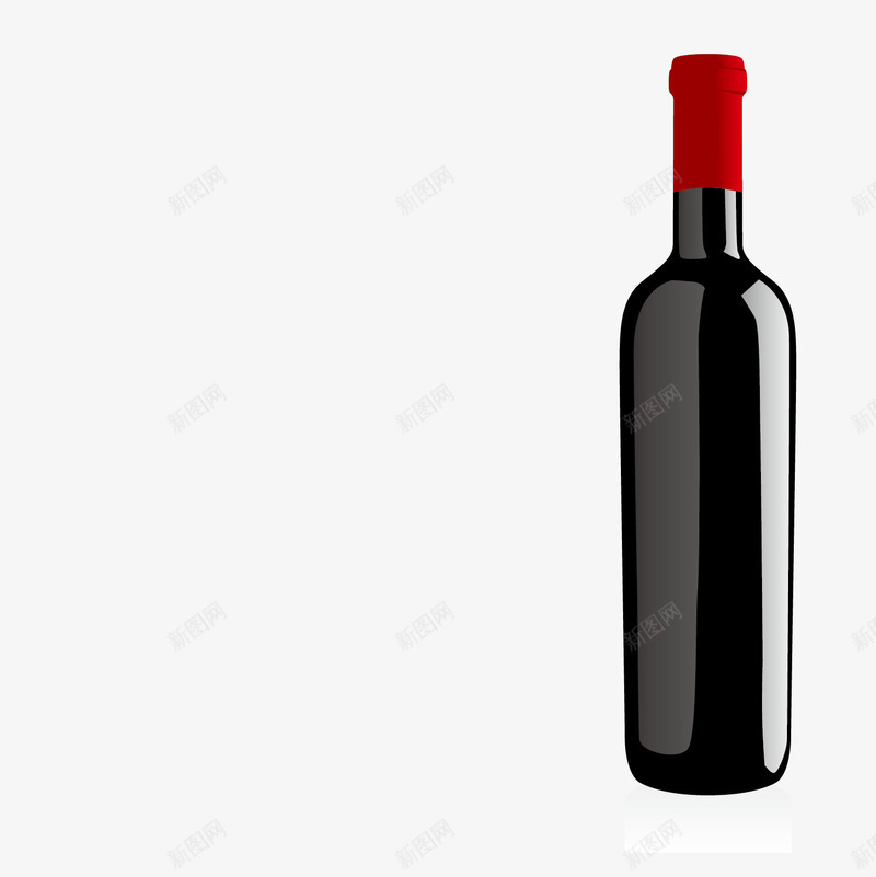 黑色酒瓶矢量图eps免抠素材_新图网 https://ixintu.com 红酒 酒瓶 黑色 矢量图
