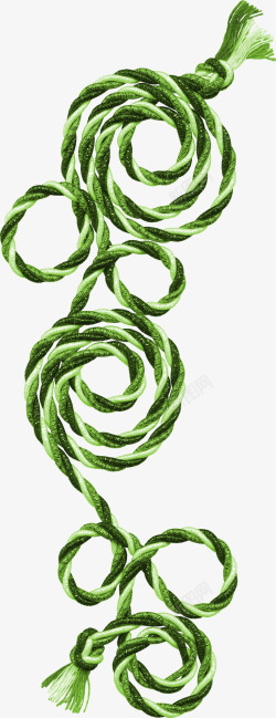 绿色创意绳子素材