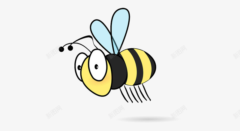 可爱小蜜蜂png免抠素材_新图网 https://ixintu.com 动物 卡通 可爱 报纸排版 昆虫 春天 黄色