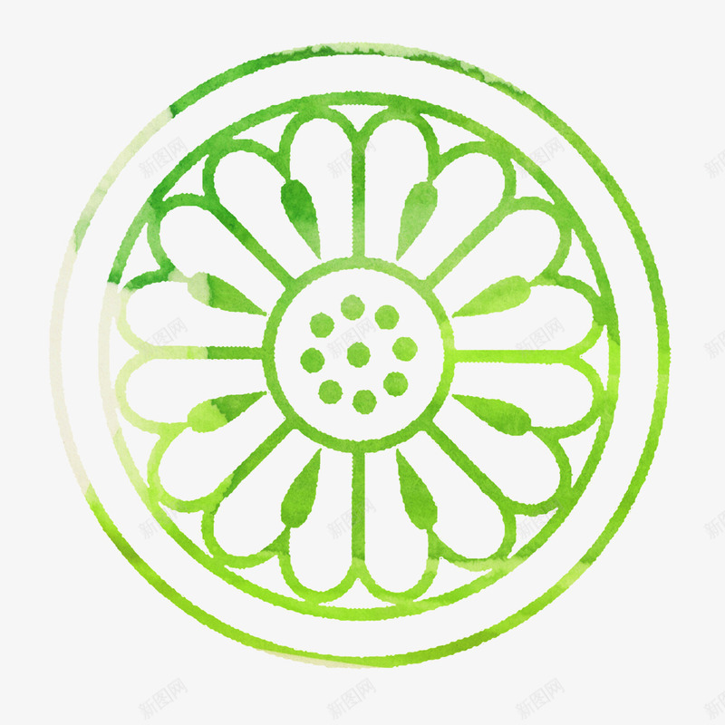 环形的图案标签png免抠素材_新图网 https://ixintu.com 图案 标签 环形 绿色