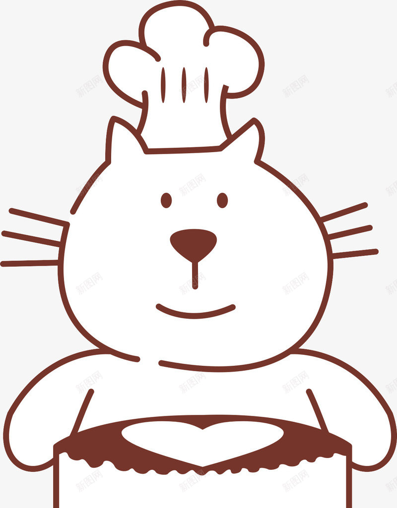 卡通猫咪烘焙师png免抠素材_新图网 https://ixintu.com 卡通烘焙师 手绘烘焙师 烘焙师 猫咪烘焙师