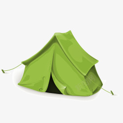 绿色创意圆弧帐篷元素矢量图素材