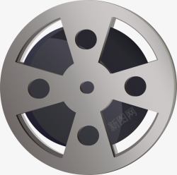 灰色底片电影节灰色电影圆盘图标高清图片