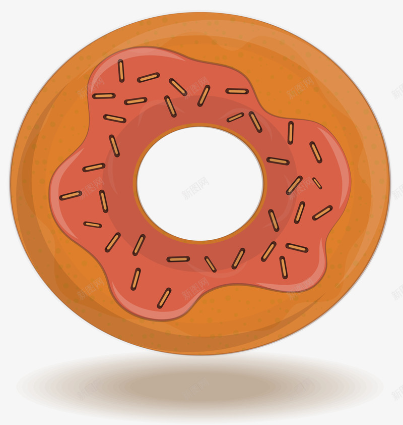 橙色美味甜甜圈png免抠素材_新图网 https://ixintu.com 橙色甜甜圈 甜品店 糕点 美味甜品 美食 蛋糕店