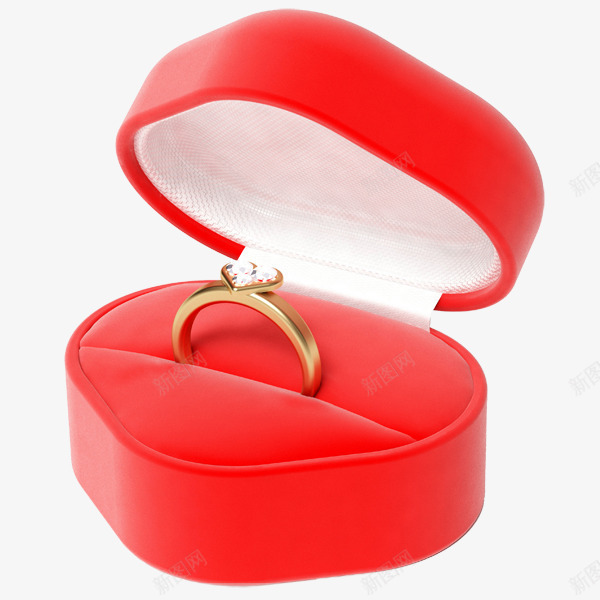 心形戒指盒png免抠素材_新图网 https://ixintu.com 心形 戒指和 爱情 红心