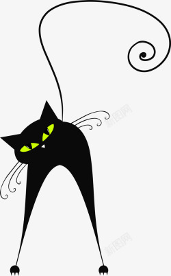 金眼黑猫黑色可爱猫咪高清图片
