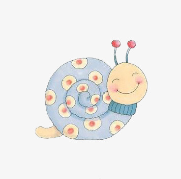 手绘穿毛衣的蜗牛png免抠素材_新图网 https://ixintu.com 可爱 手绘 昆虫 蓝色 蜗牛