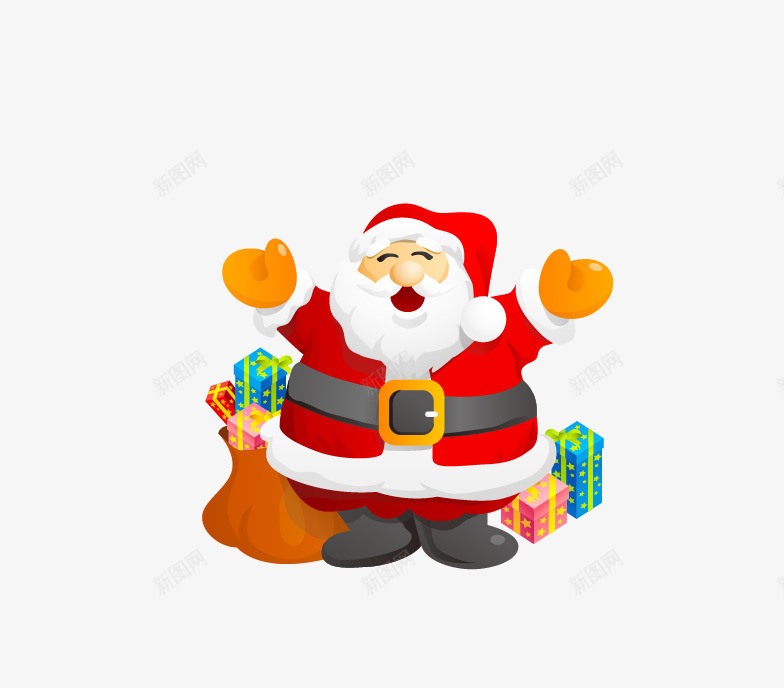 胖胖的圣诞老人png免抠素材_新图网 https://ixintu.com 卡通 古典怀旧 圣诞 圣诞树 圣诞球 圣诞素材 礼物 礼盒 节日素材 设计