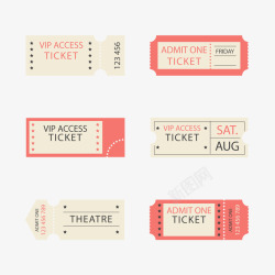 红色电影票电影票根图标高清图片