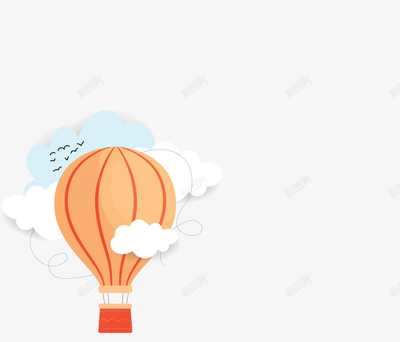 橘色条纹空中热气球矢量图ai免抠素材_新图网 https://ixintu.com 条纹热气球 橘色热气球 热气球 矢量png 空中热气球 美丽热气球 矢量图