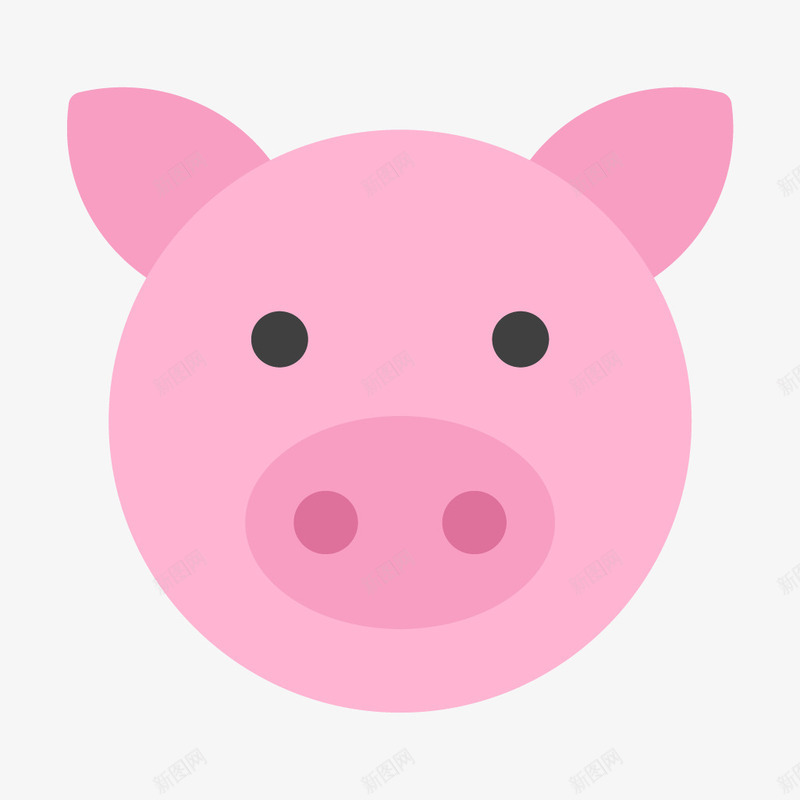 手绘可爱猪猪头png免抠素材_新图网 https://ixintu.com 可爱 手绘 手绘可爱猪猪头 猪 猪头 粉色小猪 红色猪头