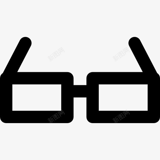 眼镜的矩形形状的图标png_新图网 https://ixintu.com 光学 工具 工具和用具 形状 玻璃 眼镜 矩形 视觉 通用图标