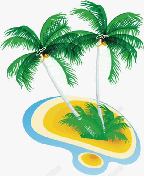 热带风情椰子树png免抠素材_新图网 https://ixintu.com 椰子树 热带 风情