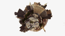 球形全景城市球形全景高清图片
