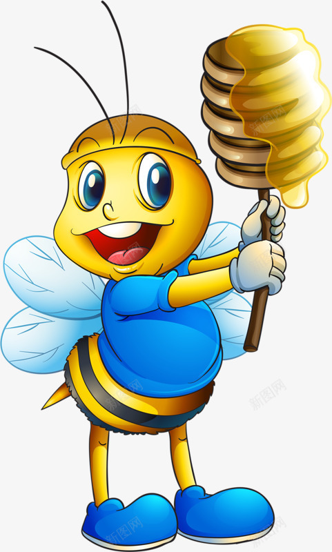 卡通蜜蜂png免抠素材_新图网 https://ixintu.com 卡通 卡通蜜蜂 可爱 昆虫