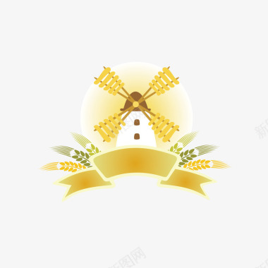金色小麦logo图标图标